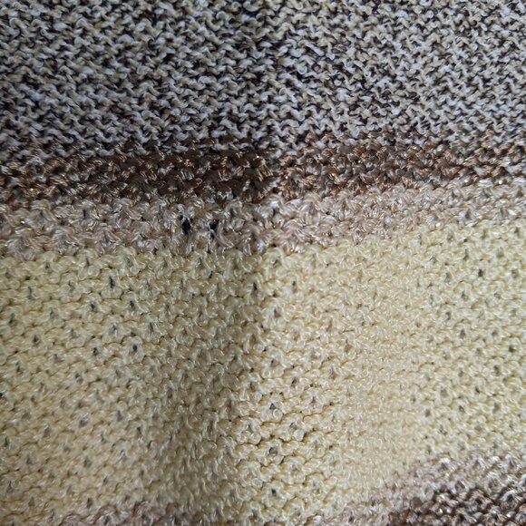 St John Sport Marie Gray P Sweater Shell Tank Top Santana Knit Striped Metallic - Picture 6 of 11